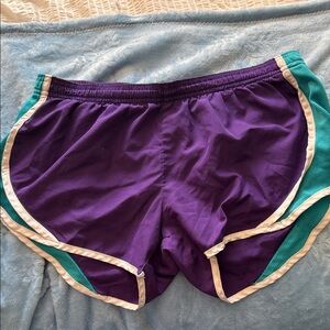 Soffe Purple and Teal Women's Athletic Shorts